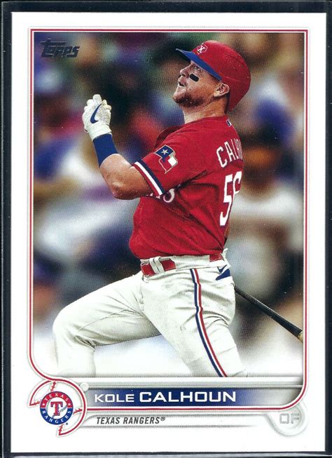 Topps Kole Calhoun Texas Rangers Ebay Texas Rangers