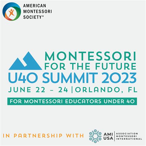 U40 Montessori For The Future Summit 2023 Association Montessori