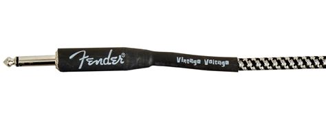 ГИТАРНЫЙ ШНУР FENDER VINTAGE VOLTAGE CABLE BLACK/SILVER, 10 FT - купить ...