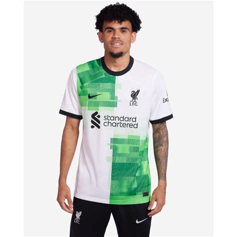 Liverpool 23 24 Stadium Away Jersey White Green 48 OFF