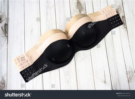 Set Black Beige Strapless Nude Bra Stock Photo 1841790241 Shutterstock