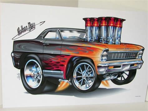 Hotrod Illustrations Cartoon Car Drawing Car Cartoon Cartoon Art Racing Art Road Racing