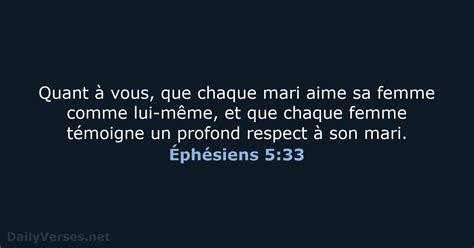 Éphésiens 5 33 Verset de la Bible BDS DailyVerses net