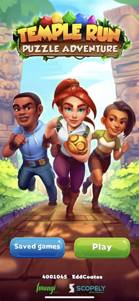 Temple Run Puzzle Adventure Game UI Database