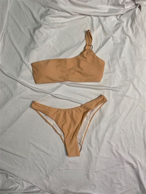 Nude Swim Suit Shein Women S Fashion Swimwear Bikinis Swimsuits On Carousell