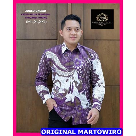 Jual JOGLO UNGU KEMEJA BATIK PRIA SOLO LENGAN PANJANG FULL FURING