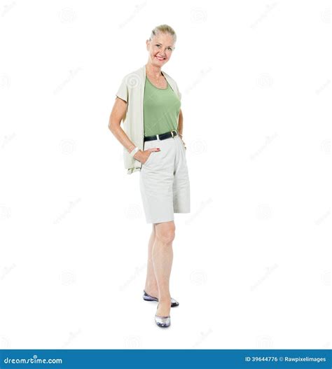 Confident Mature Woman Standing And Smiling Stock Photo Image Of Sales Portrait