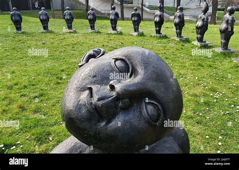 Sculptures In Rheinaue Park Bonn Stock Photo Alamy