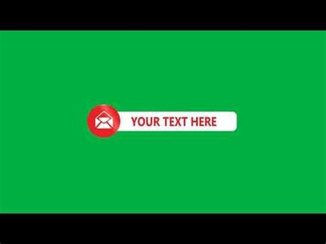 Email Lower Third Animation With Green Screen Calt Creators