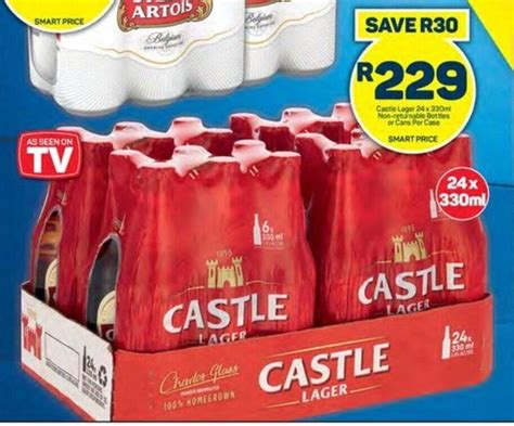 Castle Lager 24x330ml Non Returnable Bottles Or Cans Per Case Offer At