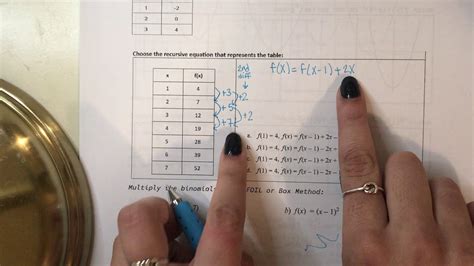 Recursive Equation Quadratic Youtube