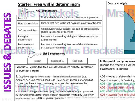 Issues And Debates Aqa A Level Psychology Recap Starter Do Now Worksheets With Answers