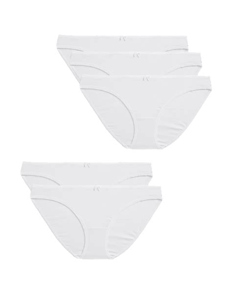 Buy Pk Cotton Lycra Bikini Knickers At Marks Spencer
