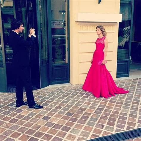 Red Hot Crimson Dress Natalia Vodianova Dress