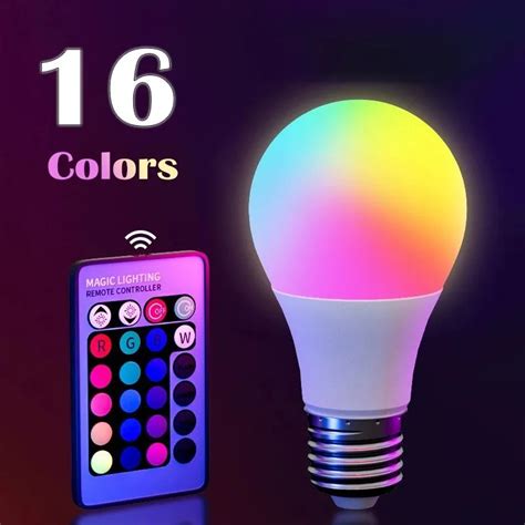 Multicolor RGB Lâmpada LED 16 Cores E27 Base 220V Iluminação