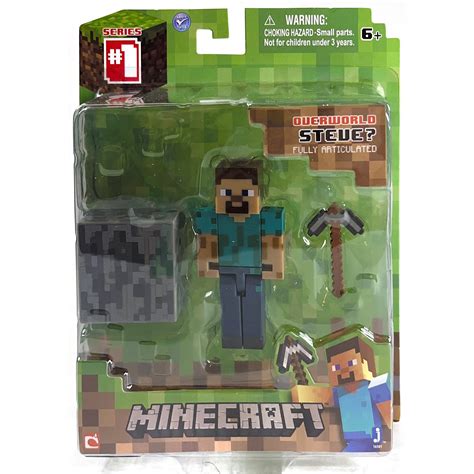 Jazwares Minecraft Overworld Steve Series 1 Fully Articulated Figure