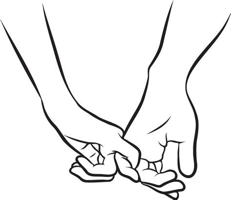 Couple Holding Hands Line Drawing. 23429778 Vector Art at Vecteezy