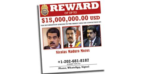 Qu Hay Detr S De La Recompensa Por Nicol S Maduro De Estados Unidos