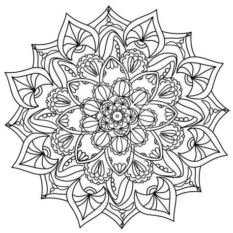 Mandala Flower Coloring Page 49502297 Vector Art At Vecteezy