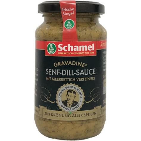 Schamel Senf Dill Sauce Gravadine Mit Meerrettich Verfeinert 1er Pack