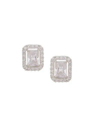 White American Diamond Silver Earrings At Rs Pair American