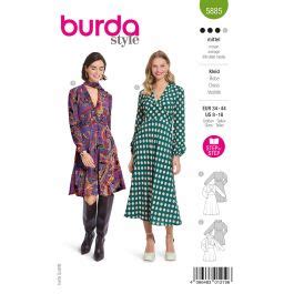 Patrón Burda vestido N 5885 Mondial Tissus