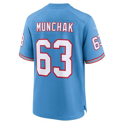 Mike Munchak Tennessee Titans Oilers Throwback Alternate Game Men