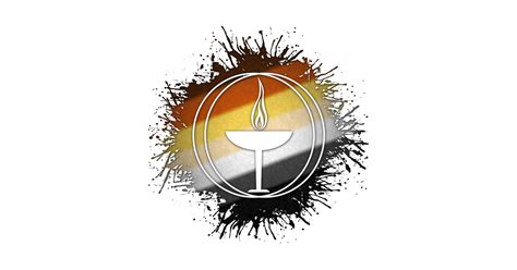 Paint Splatter Gay Bear Pride Flag Unitarian Universalism Symbol Unitarian Universalism T