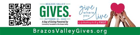 COMMUNITY FOUNDATION’S BRAZOS VALLEY GIVES IS THIS TUESDAY, OCTOBER 18!