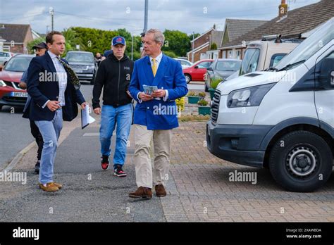 Nigel Farage Election Clacton On Sea Uk 8 June2024 Reform Party Leader Nigel Farage