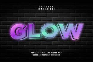 D Glow Editable Text Effect Graphic By Chaska Id Creative Fabrica