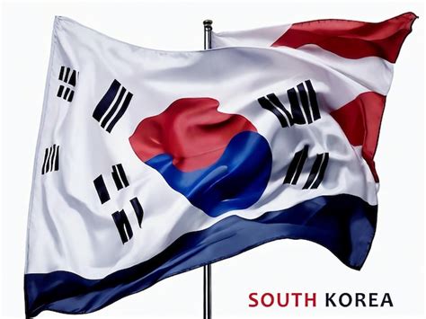 Premium PSD South Korea National Flag