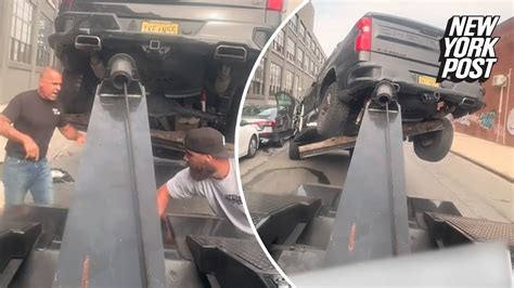 Furious NYC Driver Who Stole Tow Truck With His Vehicle Attached Is