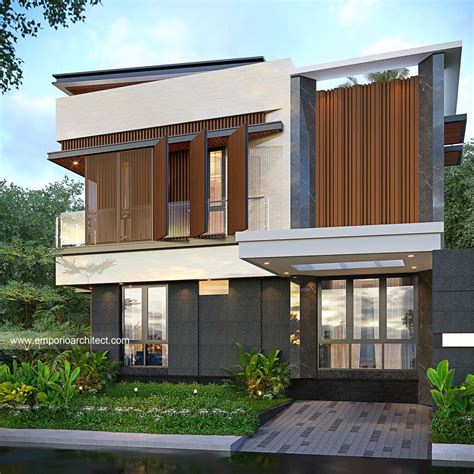 Desain Tampak Samping Rumah Modern Lantai Bapak Hnd Di Surabaya