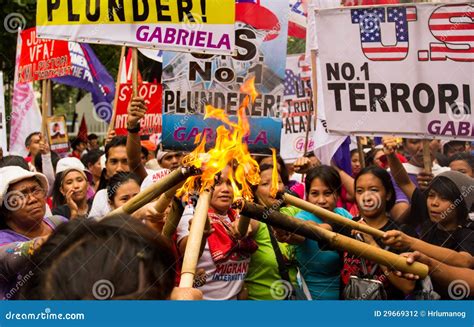 Protest During International Womens Day Celebration Manila