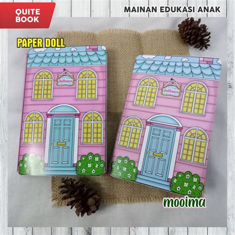 Jual Diy Paper Doll Quiet Book Paper Doll Doll House Mainan