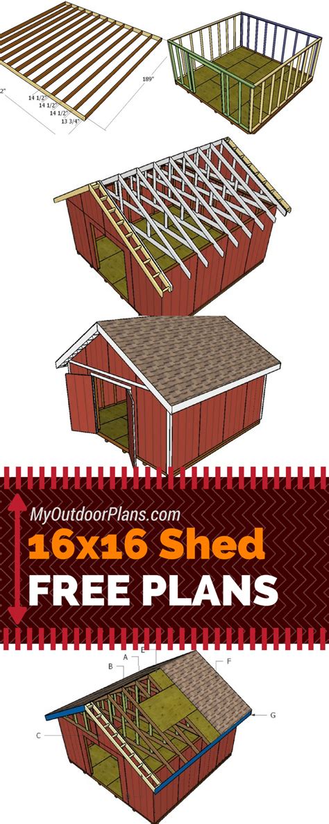 Free Plans For You To Learn How To Build A 16x16 Shed With A Gable Roof