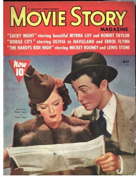 Myrna Loy Robert Taylor Robert Taylor And Myrna Loy Movie Story Magazine May 1939 Cover Photo