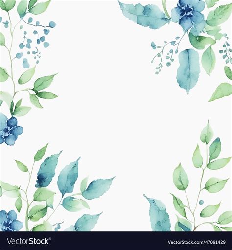 Blue Flowers Clip Art Border