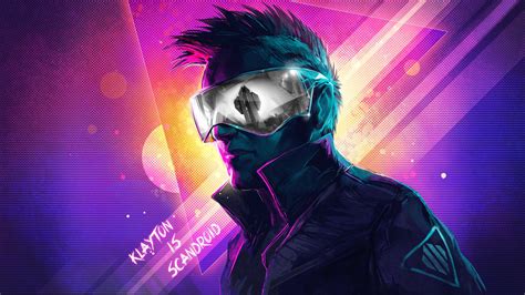 Wallpaper Digital Art Men Scandroid Synthwave X