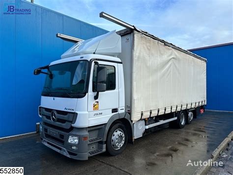 Ciężarówka firanka Mercedes Benz Actros 2536 6x2 EURO 5 na sprzedaż