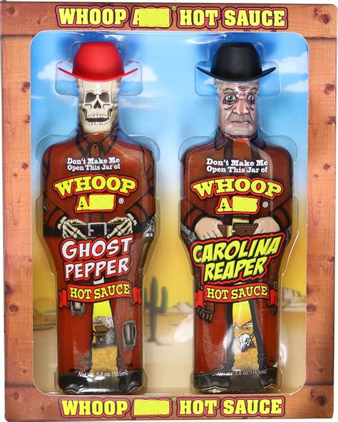 Whoop Premium Cowboy Ghost Pepper Hot Sauce And Carolina Reaper