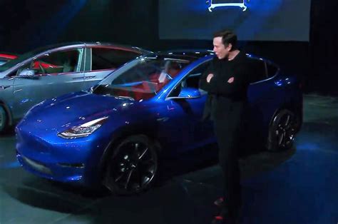 Teslas Elon Musk Introduces Model Y Crossover Suv