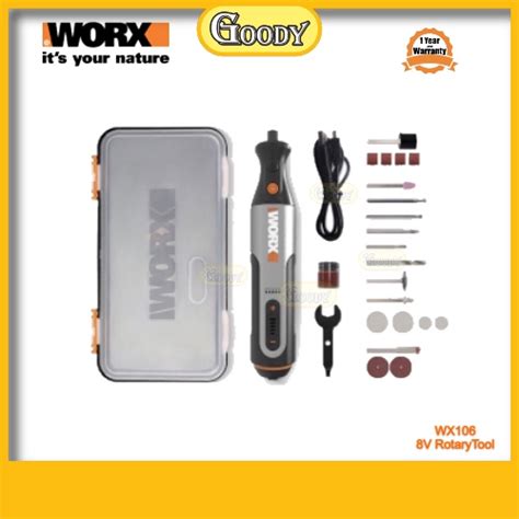 WORX WX106 Grinding Machine USB 8V DC 64W Mini Wireless Rotary Tools ...