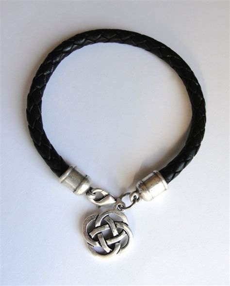 Celtic Knot Leather Bracelet Irish Knot By Jewelrybymaebee On Etsy