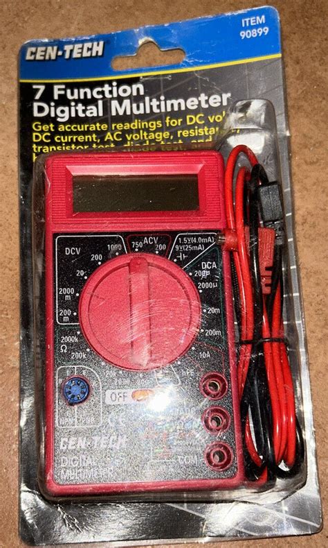 Cen Tech Model 90899 7 Function Digital Multimeter EBay