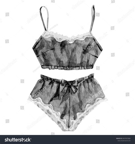 Watercolor Romantic Woman Lingerie Lace Underwear Stock Illustration Shutterstock