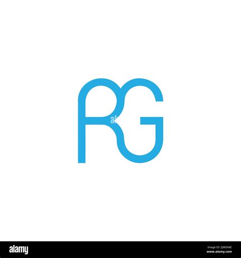 Letter Rg Oval Font Geometric Logo Vector Stock Vector Image Art Alamy