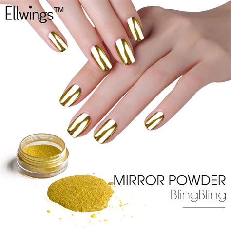 Ellwings Pcs G Gold Sliver Nail Powder Shinning Mirror Nails Glitter