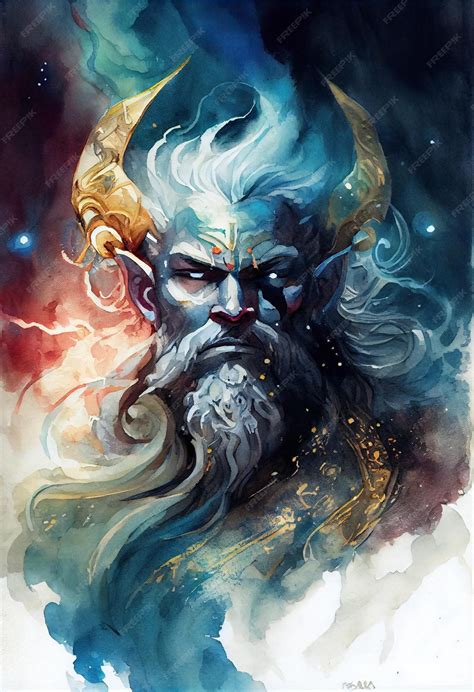 Premium Photo | Aether god of space ad atmosphere myths legend greek ...